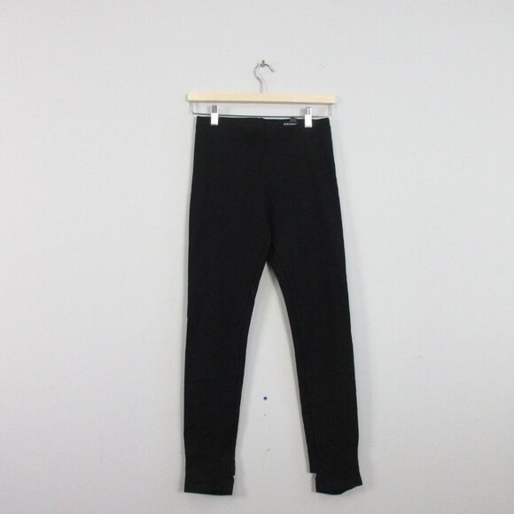Club Monaco Stirrup Pants Leggings Women S Black Elastic Waste Dance School 272 - Picture 1 of 10
